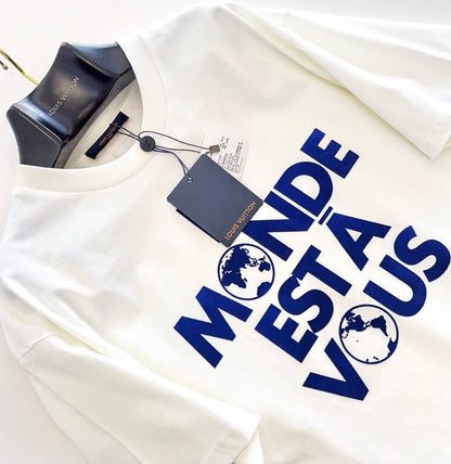 Lv Graphic Cotton T-Shirt