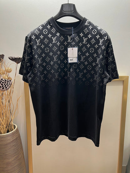 Lv Short-Sleeved Monogram Wool Shirt