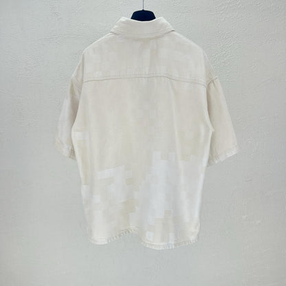 Lv Denim Shirt And Pants Set