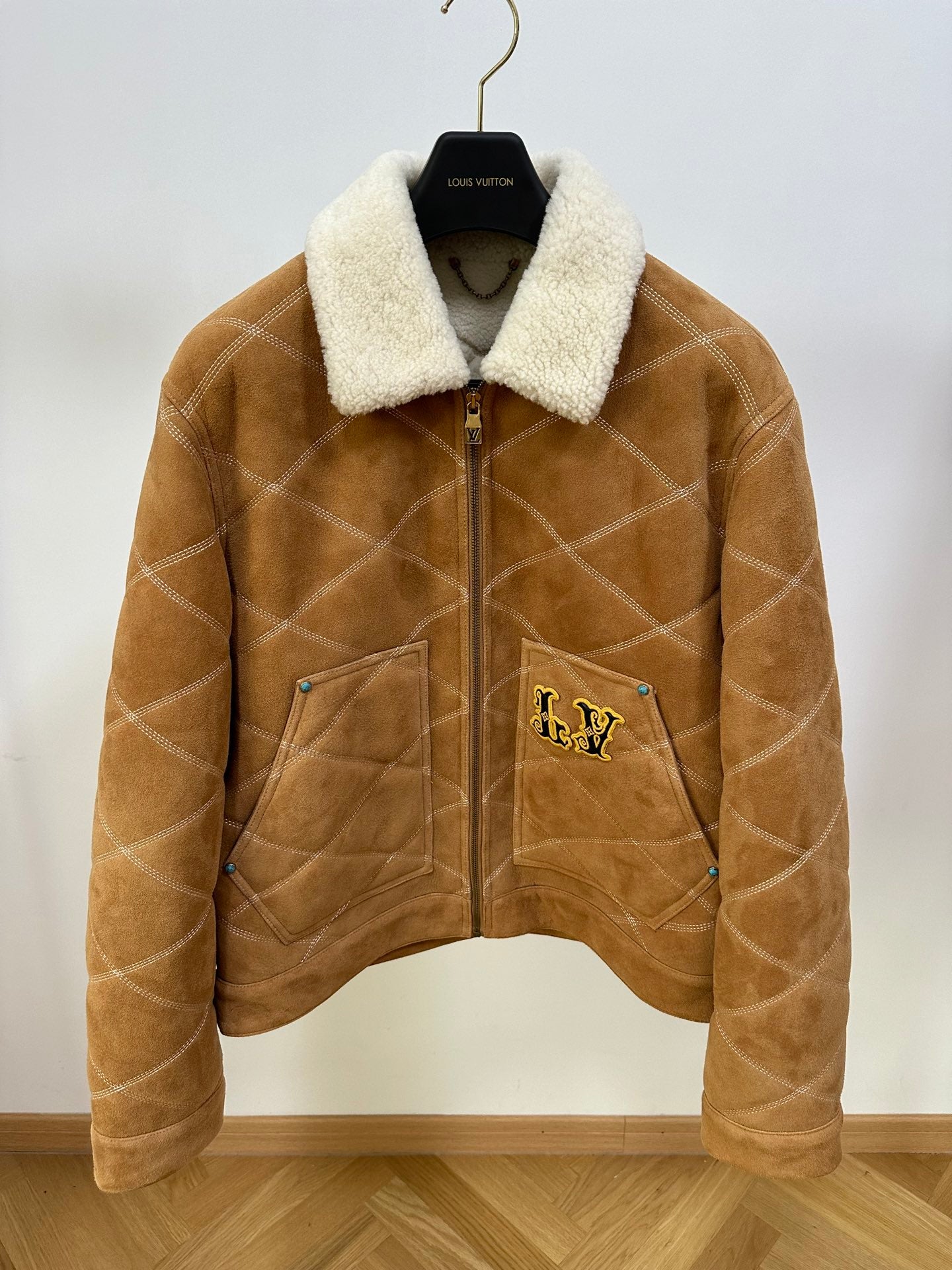 LV Shearling Embossed Jacket