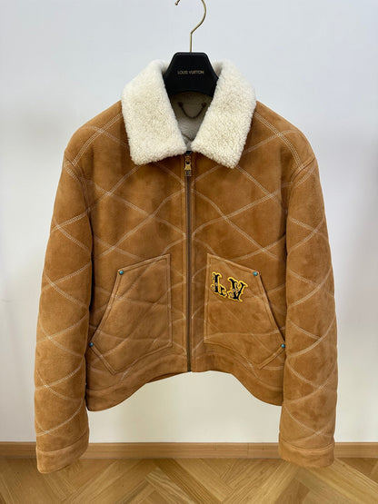 LV Shearling Embossed Jacket