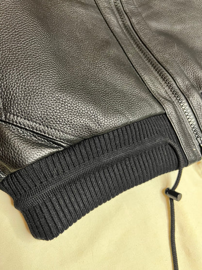 Lv Leather Aviator Jacket