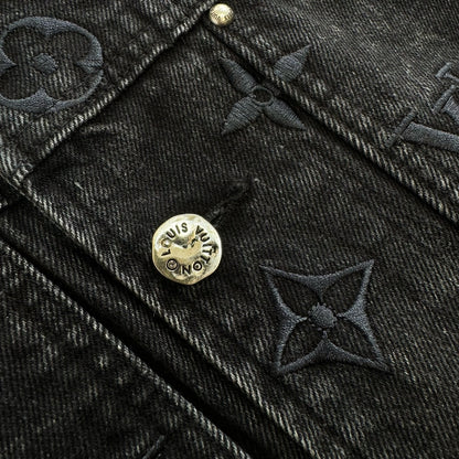 Lv Embroidered Denim Blouson