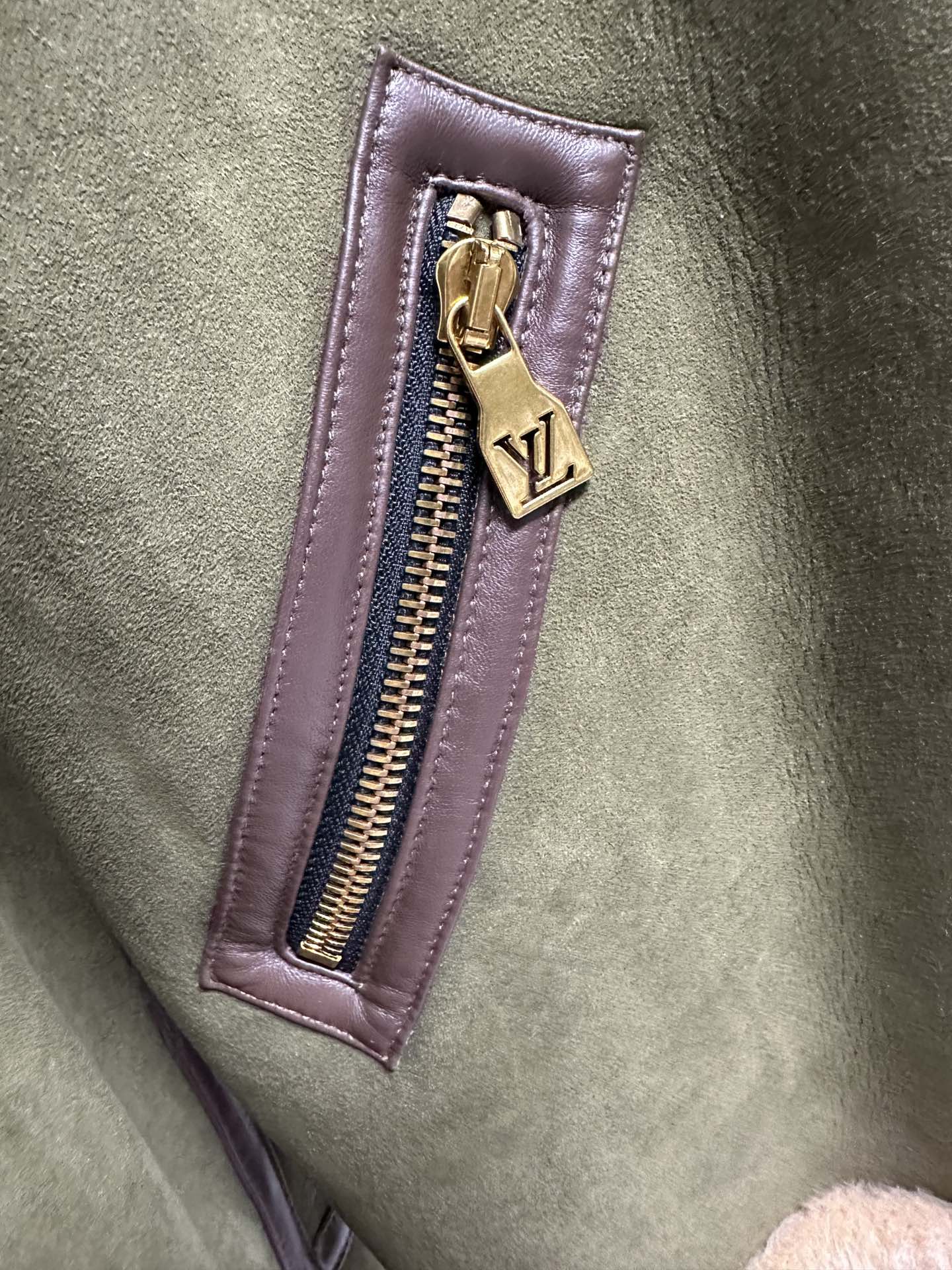 Lv Leather Aviator Jacket