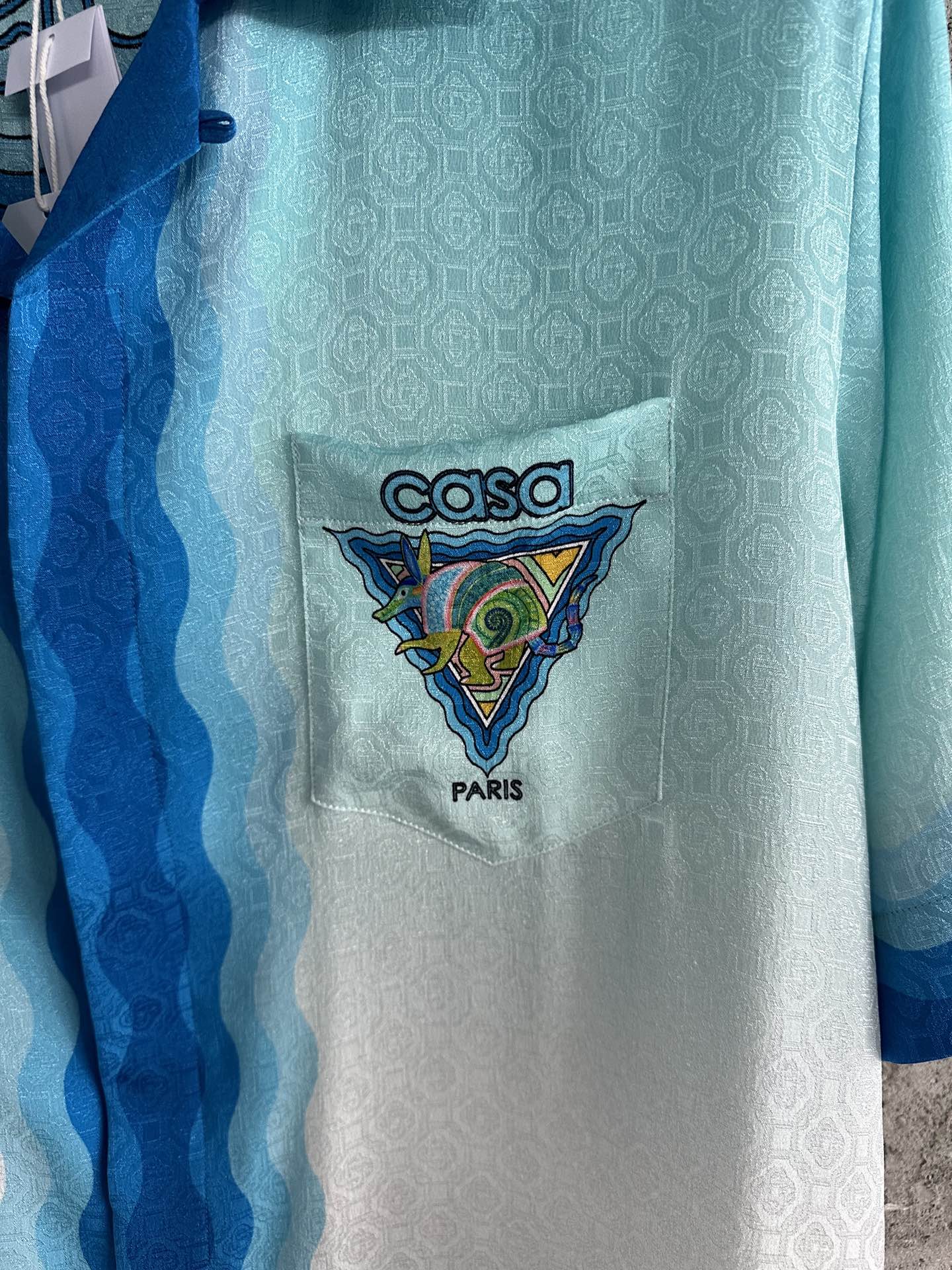 Casablanca Monogram Short Silk Shirt