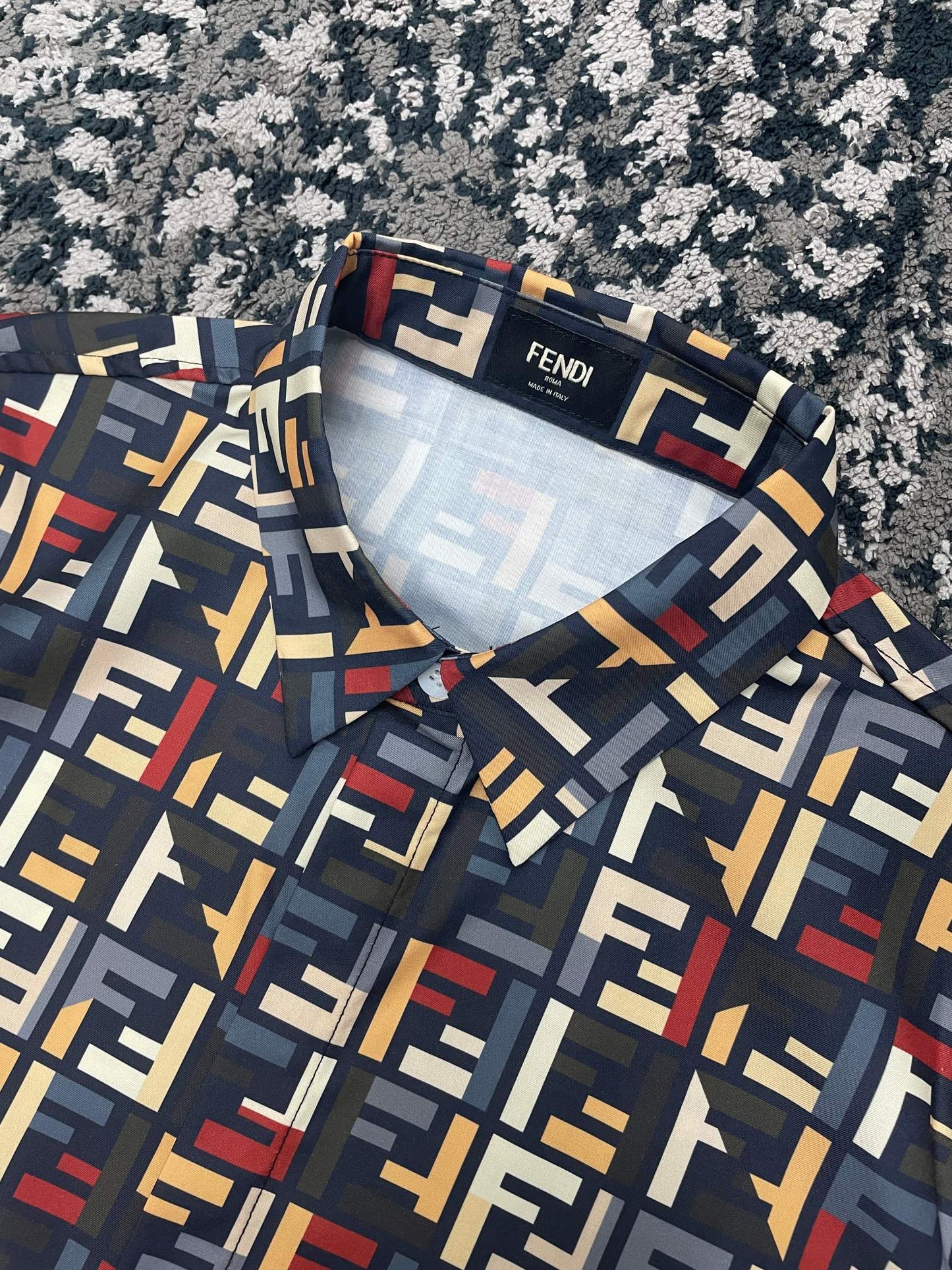 FND  Anagram Logo Embroidered Jersey T-Shirt