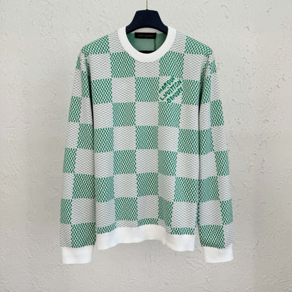 Lv Cotton Jacquard Crewneck