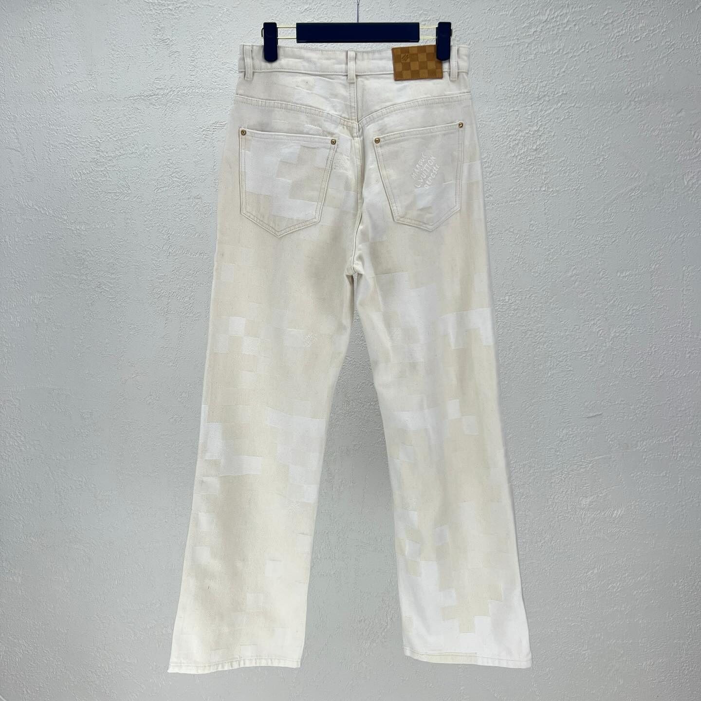 Lv Denim Shirt And Pants Set