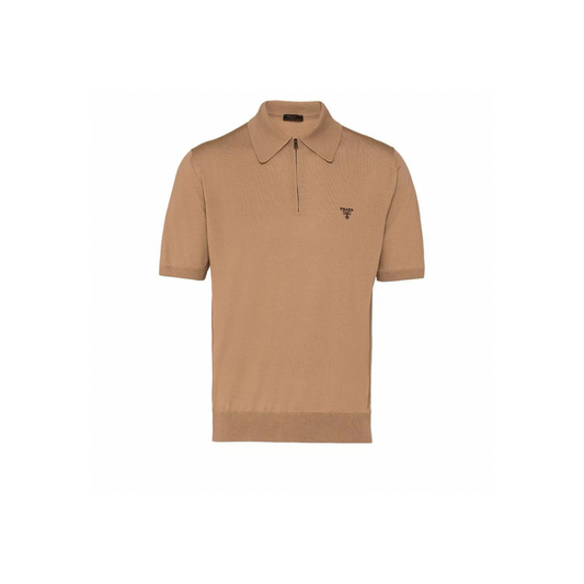 PRD Logo Wool Polo Half Zip Shirt