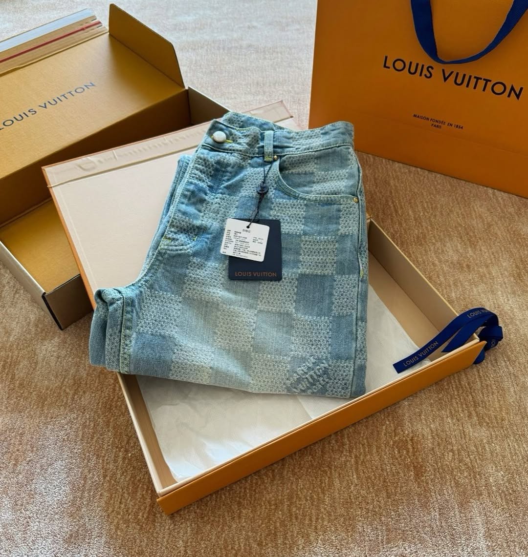 LV Monogram Denim Carpenter Pants