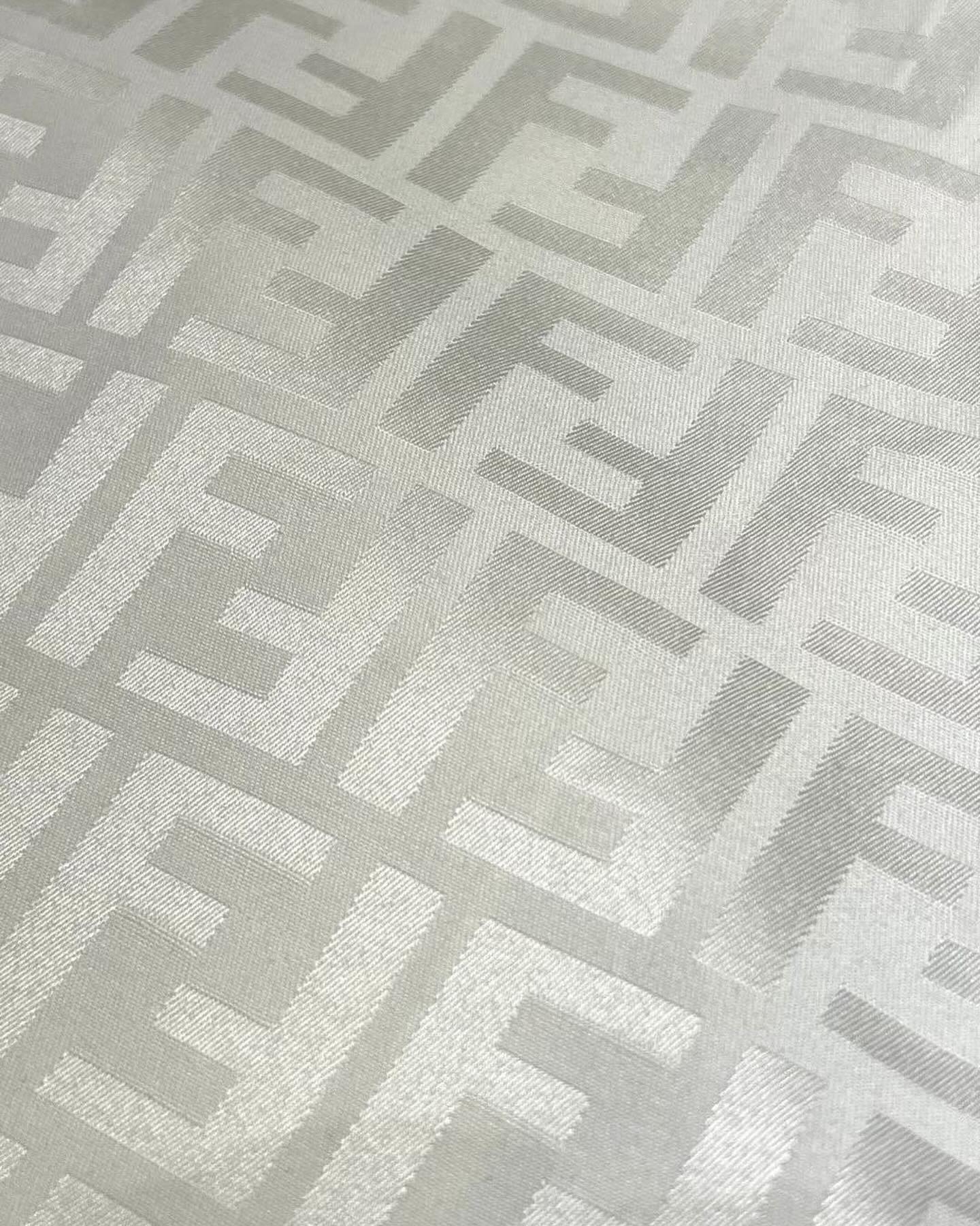 FND Monogram Silk Shorts White