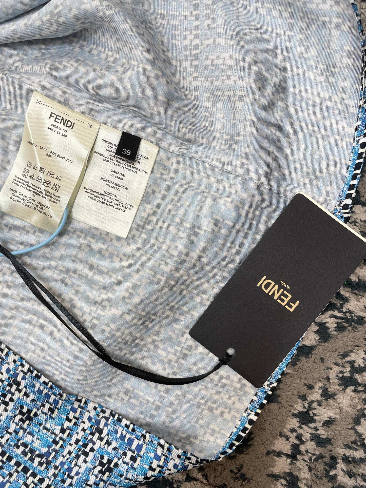 FND Anagram Logo Embroidered Jersey T-Shirt