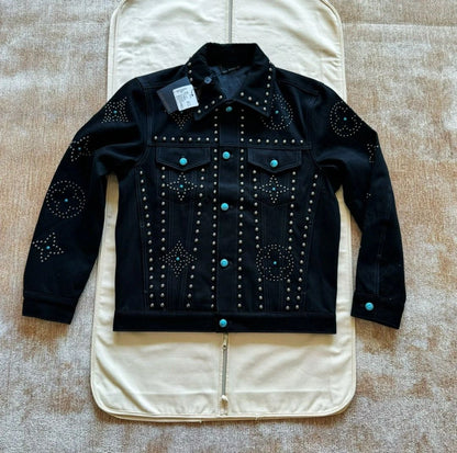 Lv Denim Jacket With Crystals