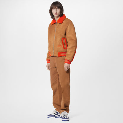 Lv Leather orange Jacket