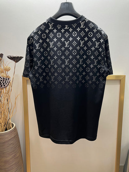 Lv Short-Sleeved Monogram Wool Shirt