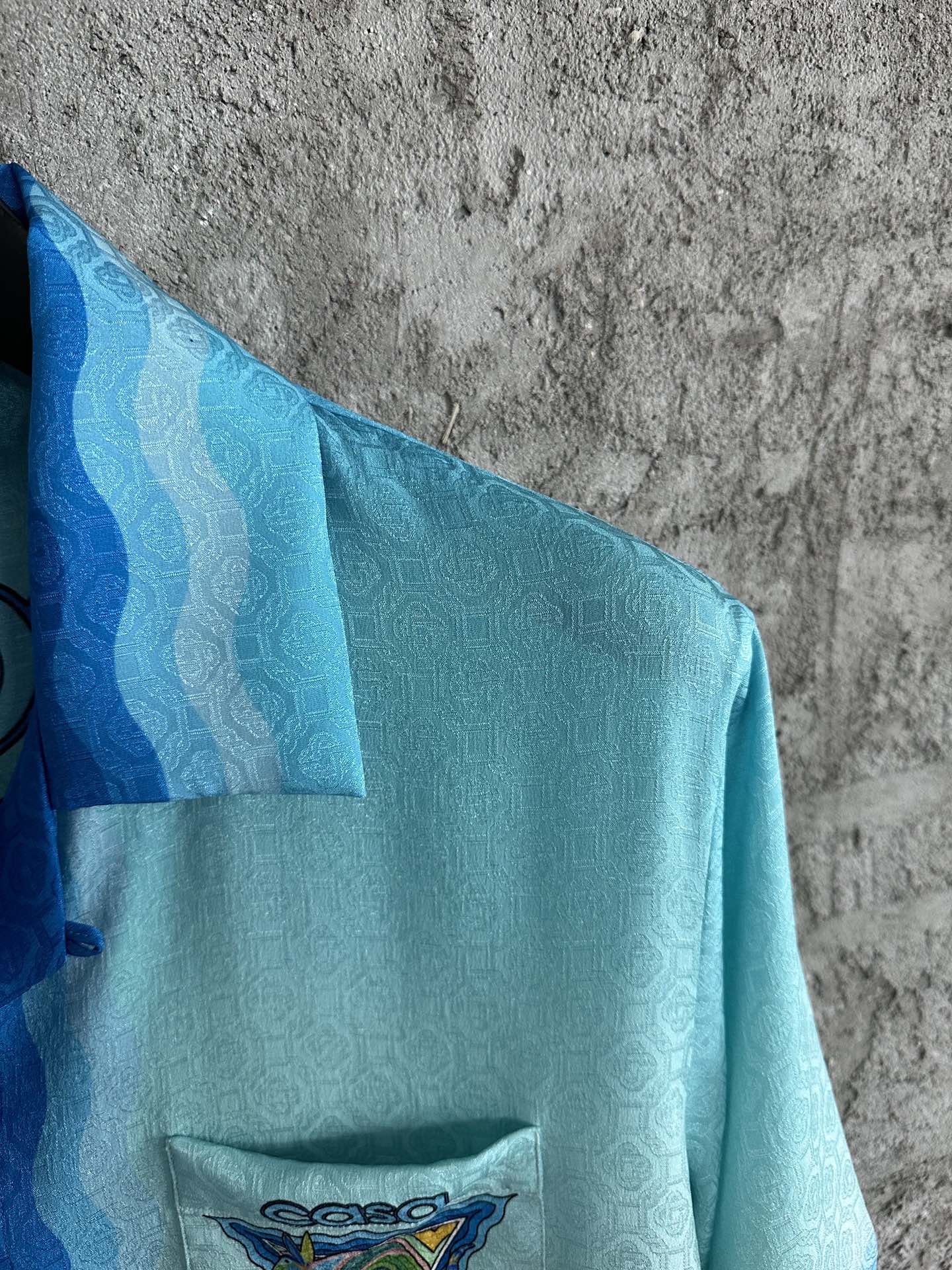 Casablanca Monogram Short Silk Shirt