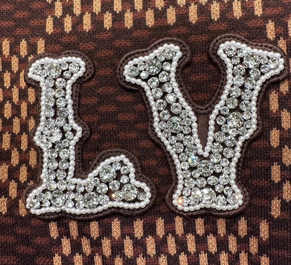 Lv Short-Sleeved Damier Wool Shirt