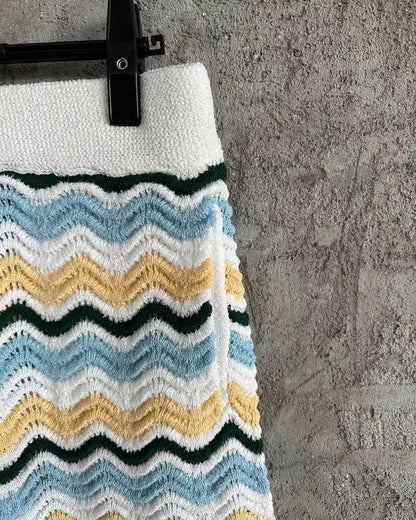 Casablanca Gradient Wave Texture Shorts