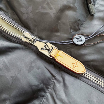 LV Monogram Hoodied Down Jacket