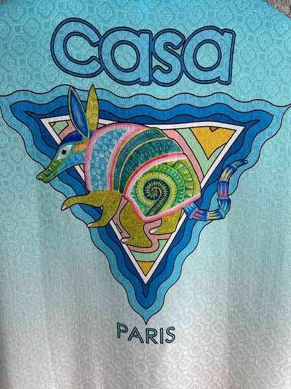 Casablanca Monogram Short Silk Shirt