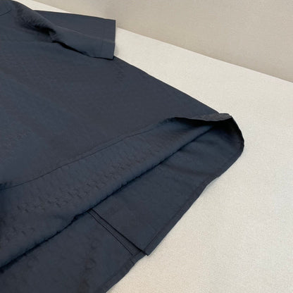 CD Monogram Silk Short Sleeve shirt