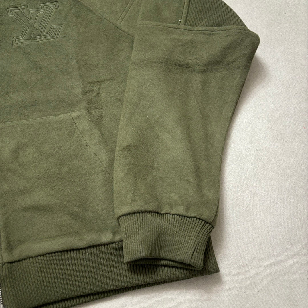 Lv Quilted Textured Wool Blouson