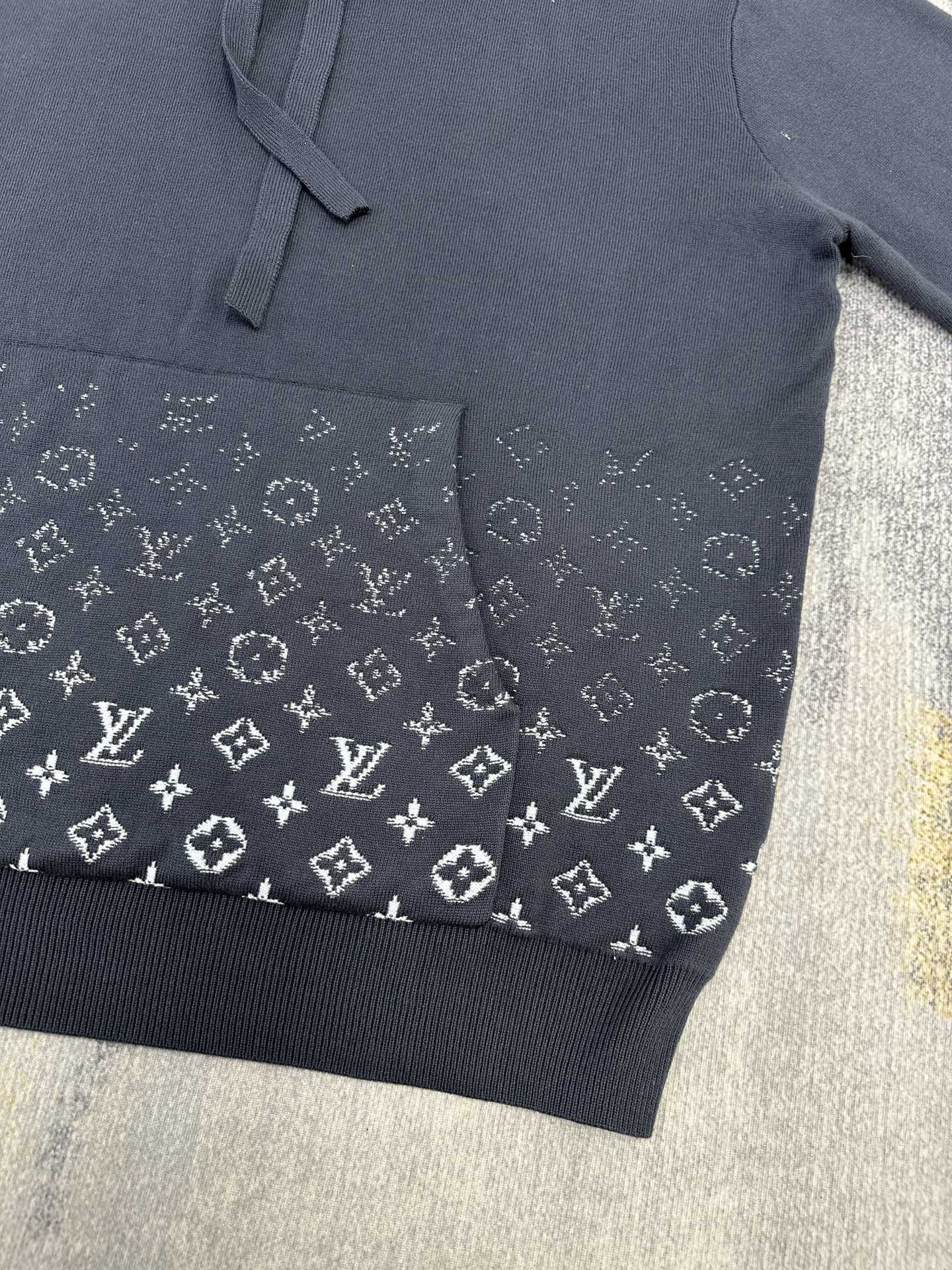 Lv Monogram Gradient Cotton Hoodie