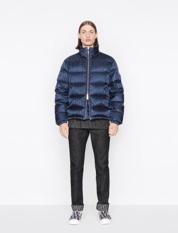 CD OBLIQUE DOWN JACKET NAVY TECHNICAL