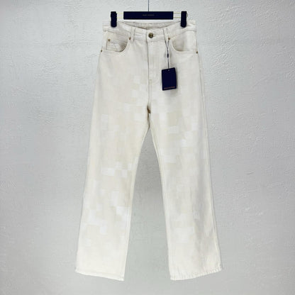 Lv Denim Shirt And Pants Set