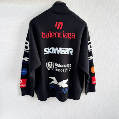 BALE  Black stretch wool blend sweater