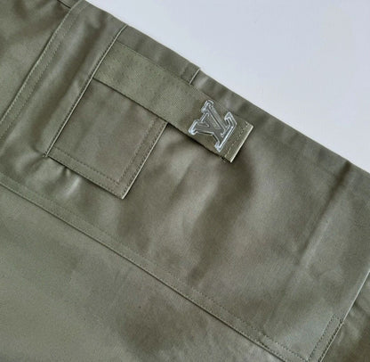 Lv Signature Cotton Cargo Pants