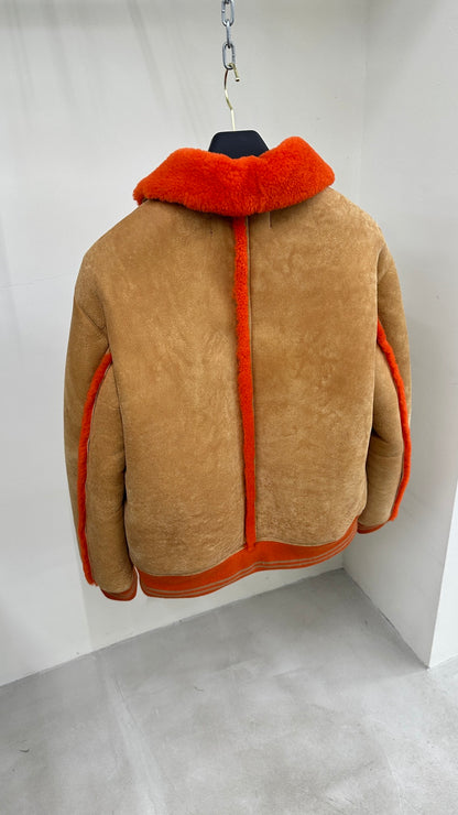 Lv Leather orange Jacket