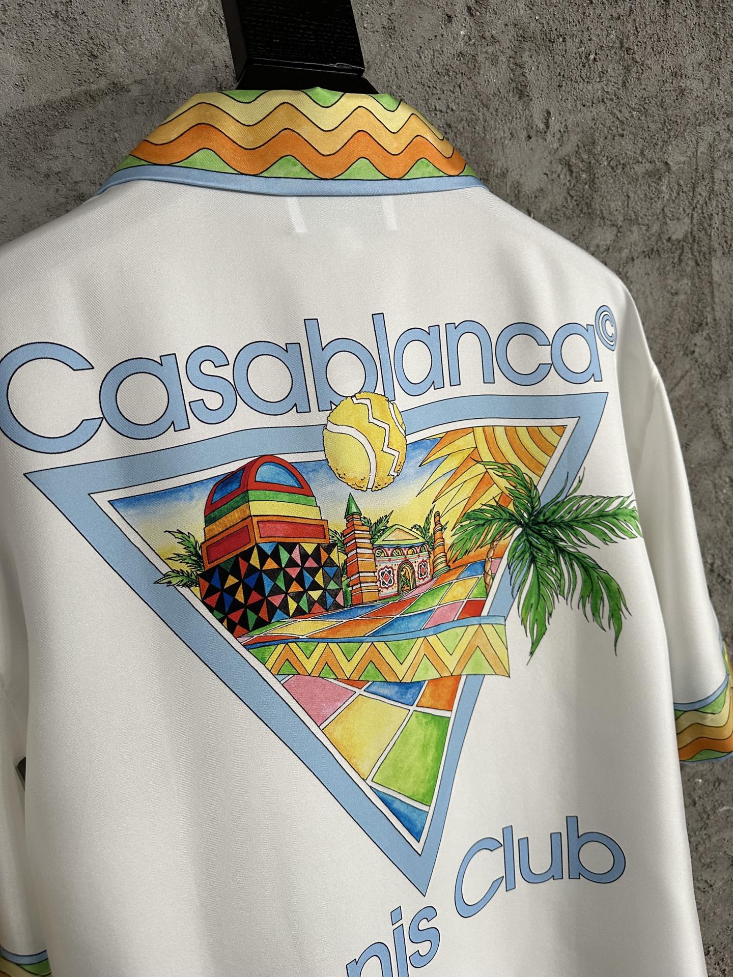 Casablanca Tenis Club Short Silk Shirt