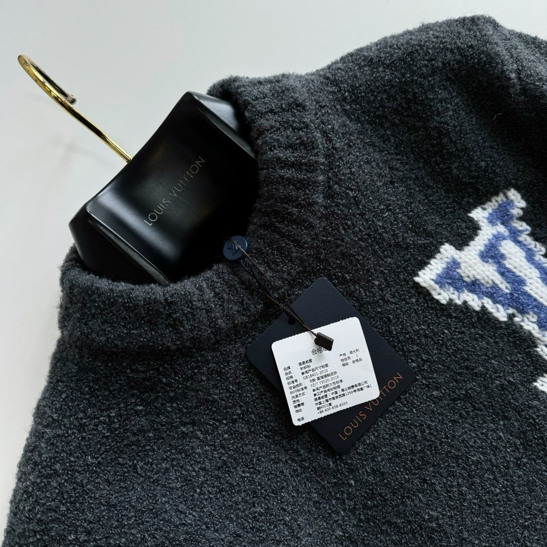 Lv Embroidered Signature Crewneck