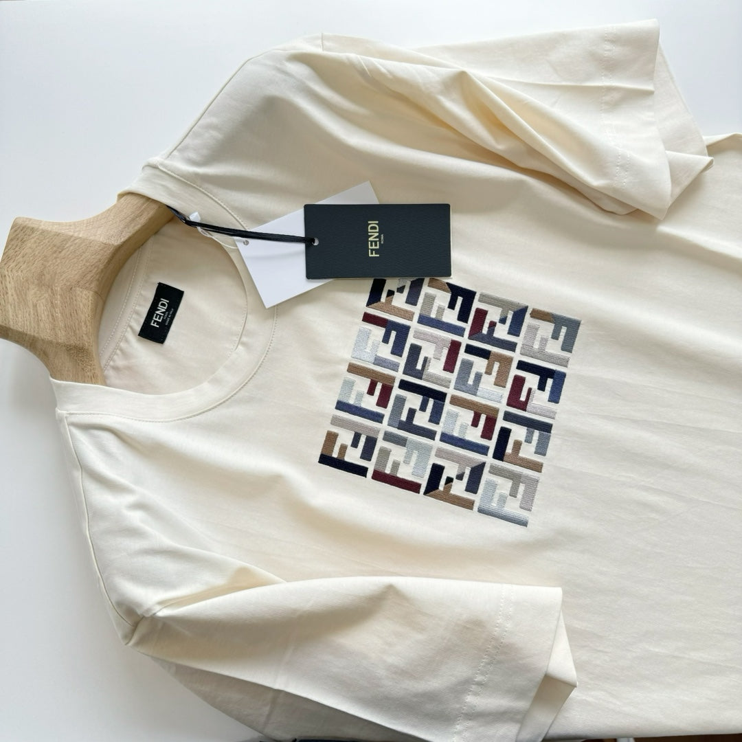 FND Anagram Logo Embroidered Jersey T-Shirt