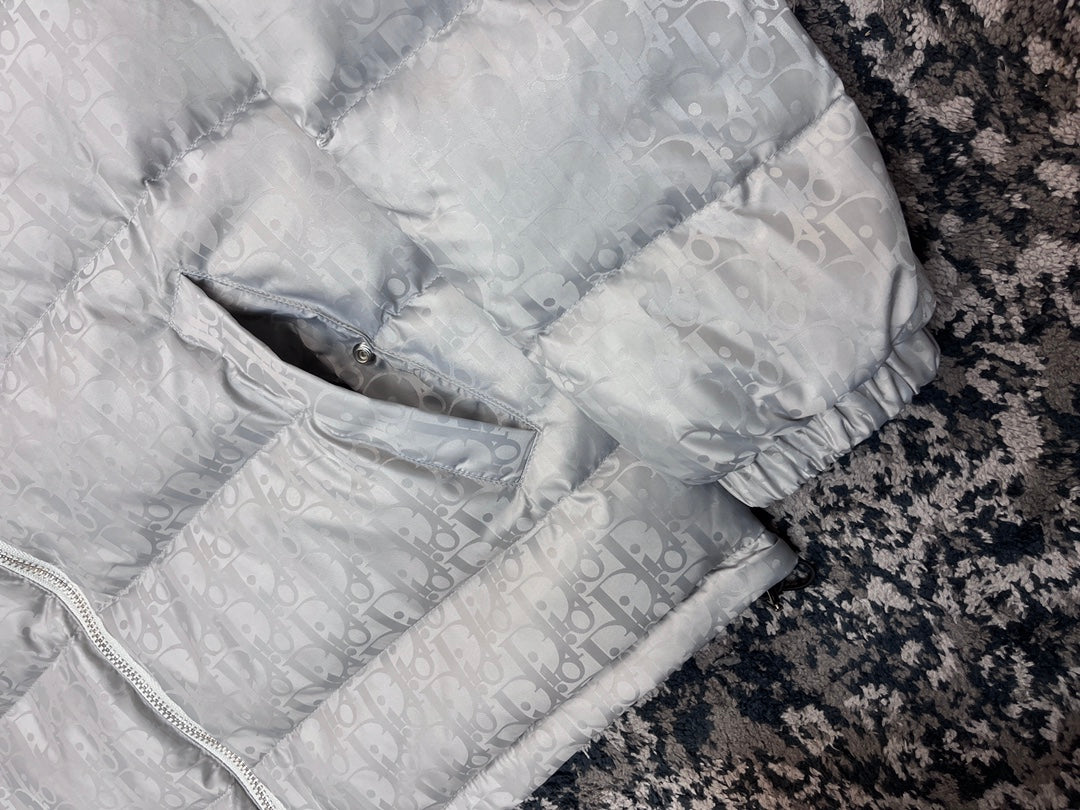 CD OBLIQUE DOWN JACKET SILVER TECHNICAL