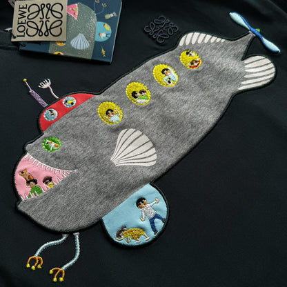 LOEWE Logo Embroidered Cotton Jersey T-Shirt