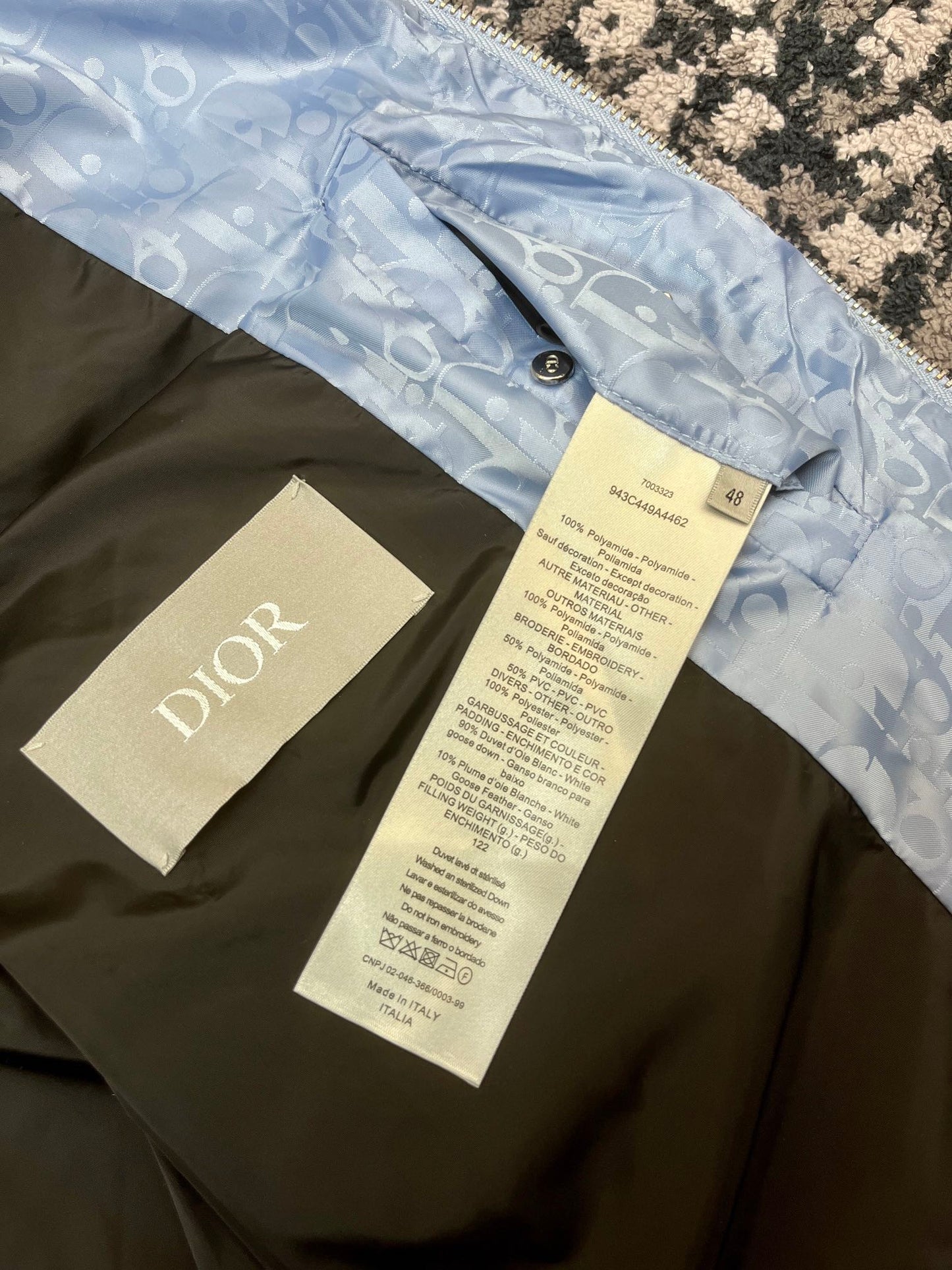 CD OBLIQUE DOWN VEST TECHNICAL BLUE