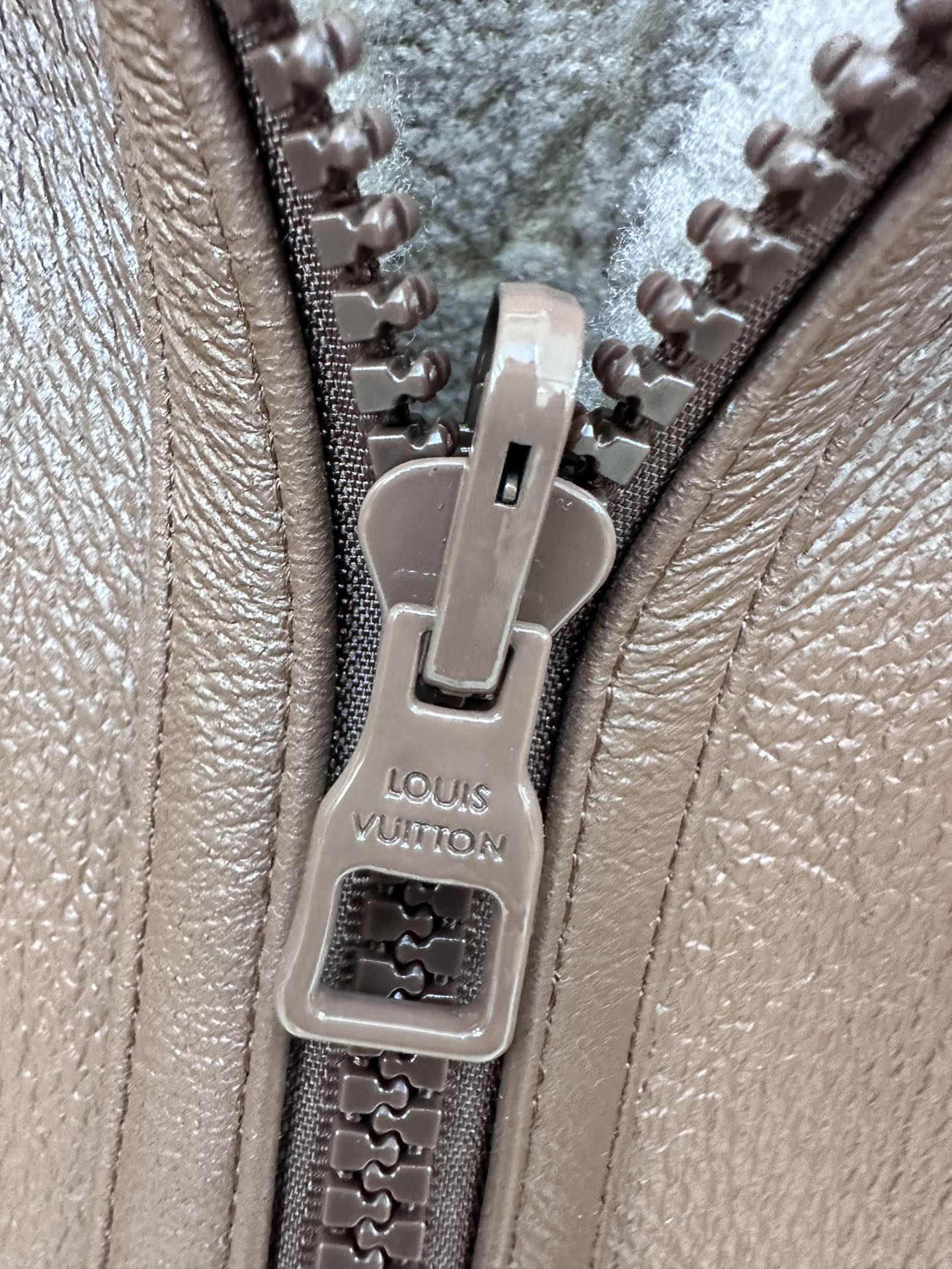 LV Leather Fleece Jacket