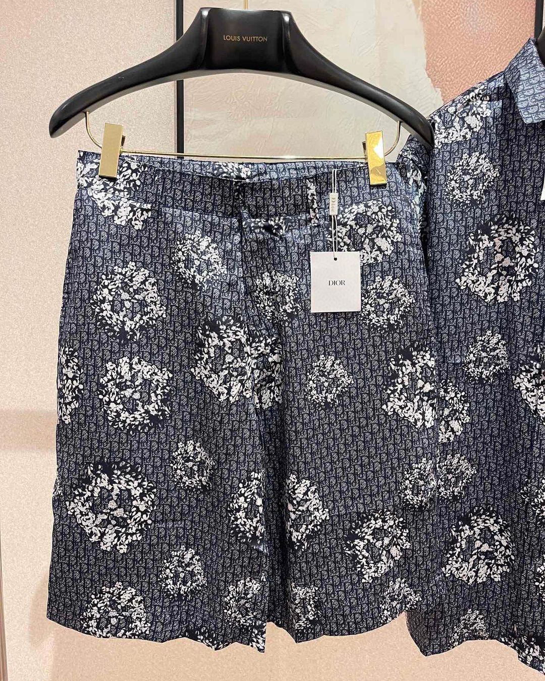 CD Silk Shirt And Shorts Set