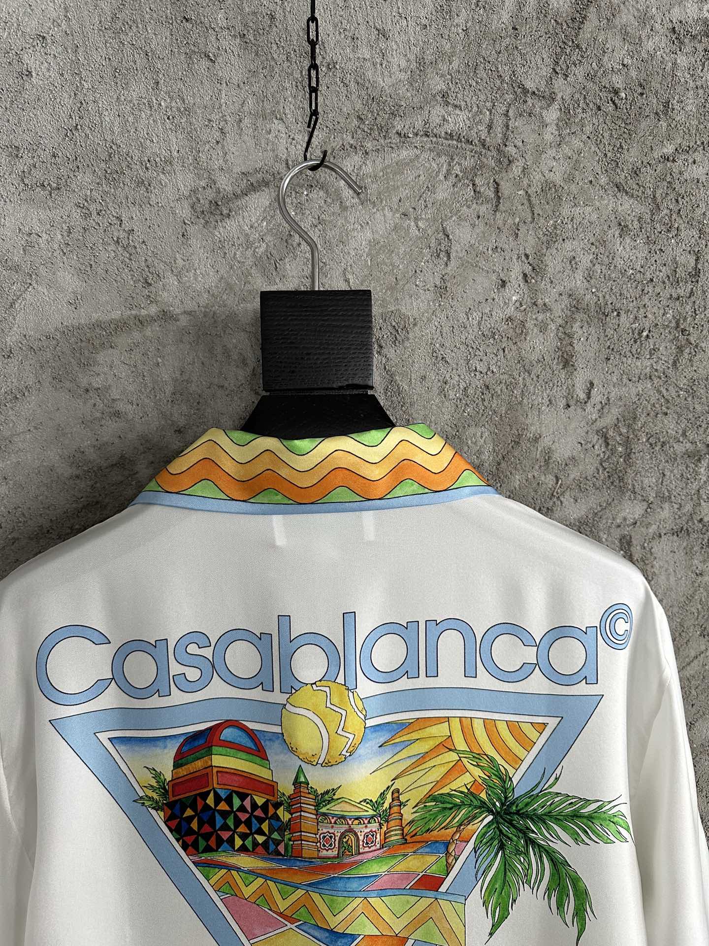 Casablanca Tenis Club Short Silk Shirt