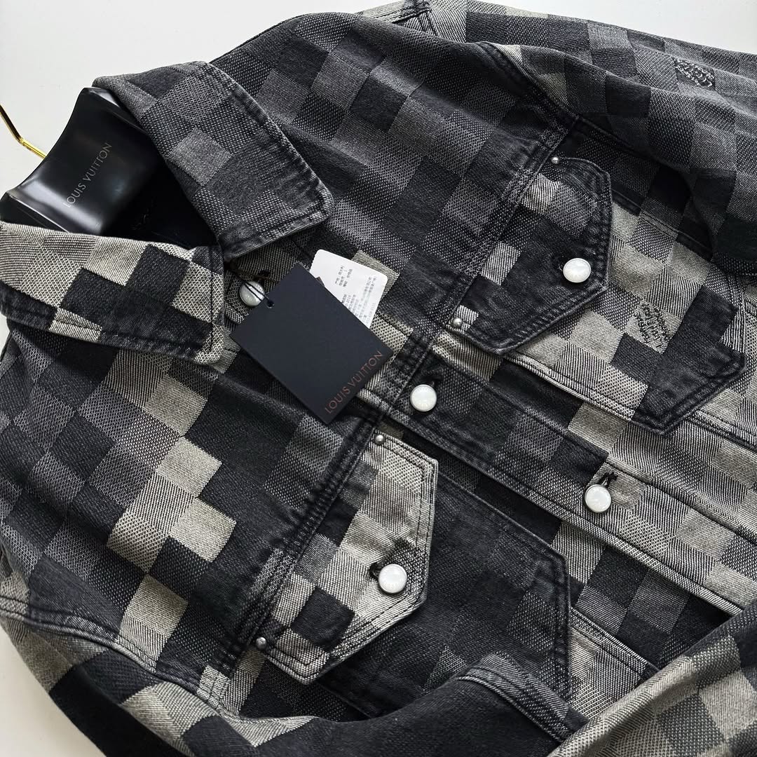 Lv Damoflage Classic Denim Jacket