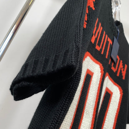 Lv Short-Sleeved Damier Wool Shirt