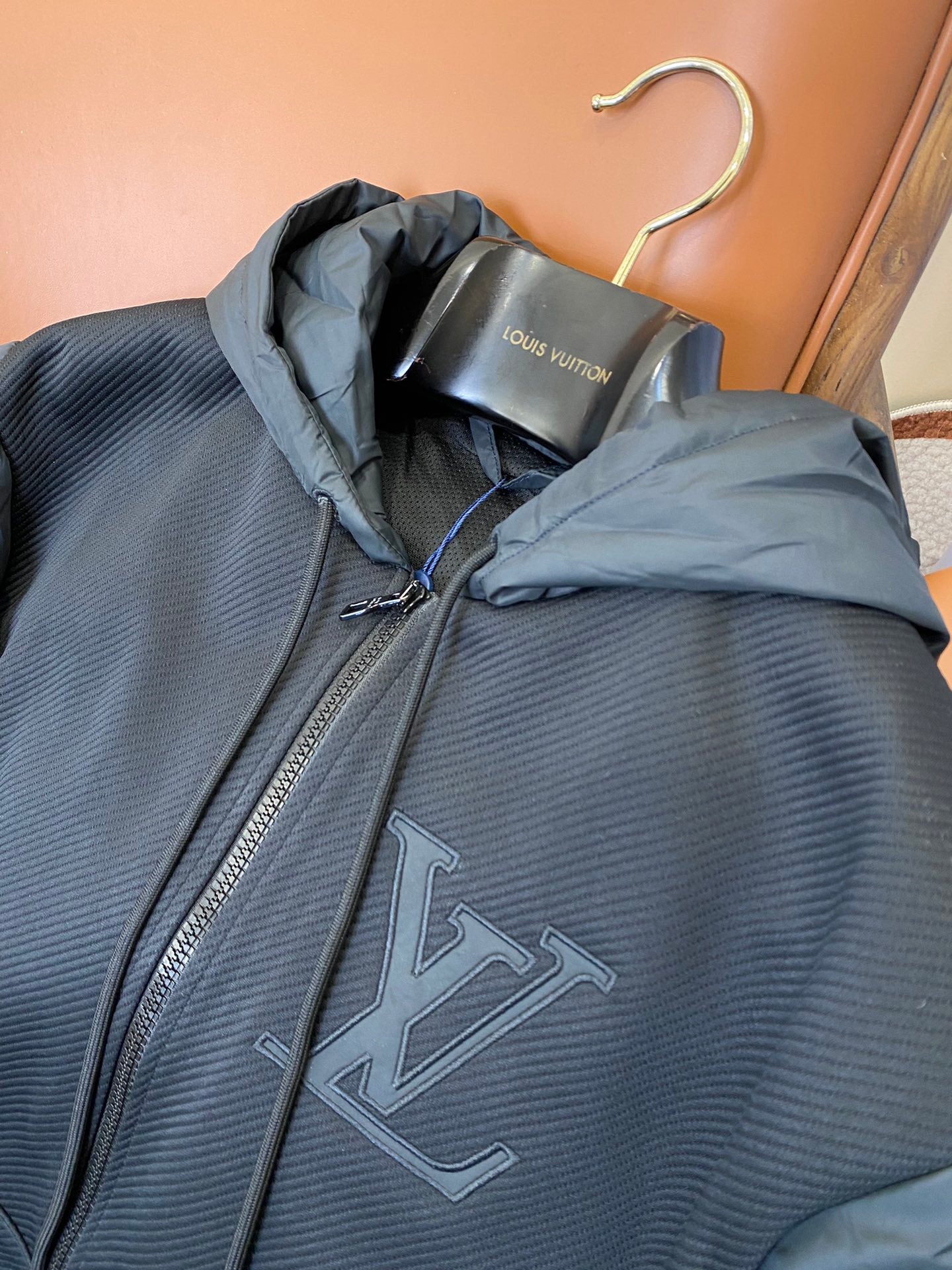 Lv black hoodie jacket