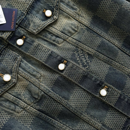Lv Damier Washed Denim Jacket