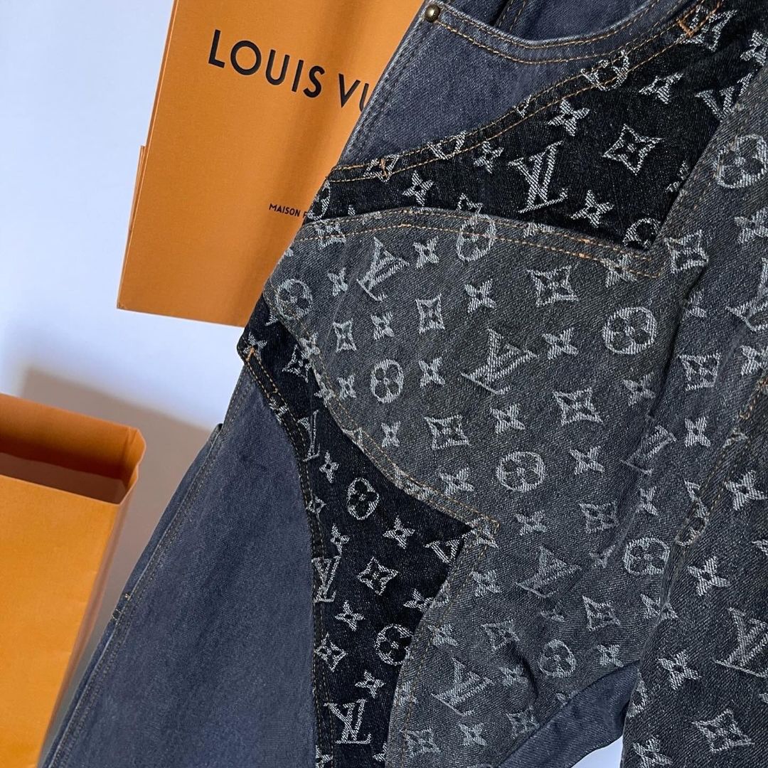 LV Monogram Denim Carpenter Pants