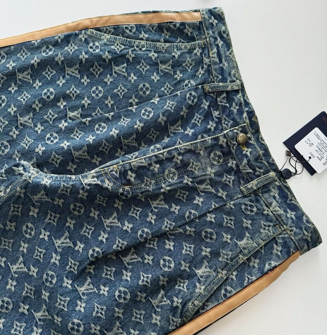 LV Monogram Denim Tailored Pants