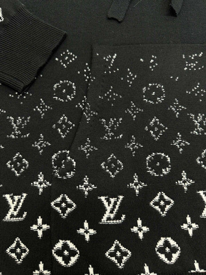 Lv Monogram Gradient Cotton Hoodie