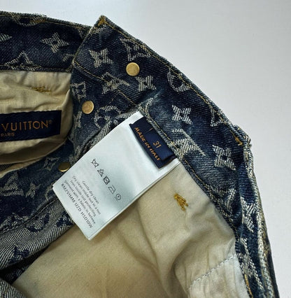 LV Monogram Denim Tailored Pants