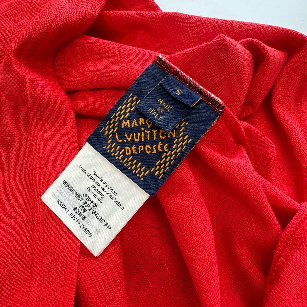 Lv Short-Sleeved Damier Wool Shirt